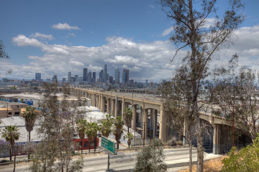 Dowtown Los Angeles and the 6th Street Bridge