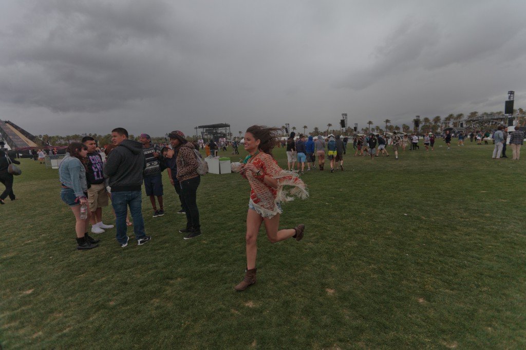 Running from the Rain at Coachella