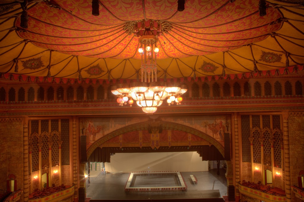 Shrine Stage and Chandelier